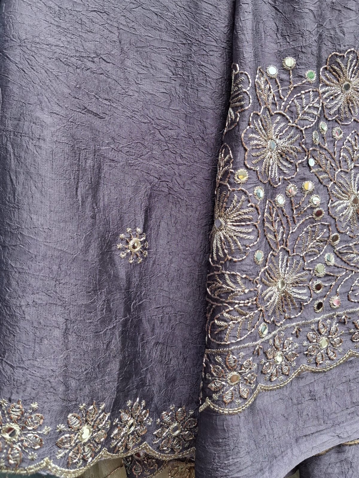 purple color dress material