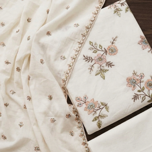 white cotton suits