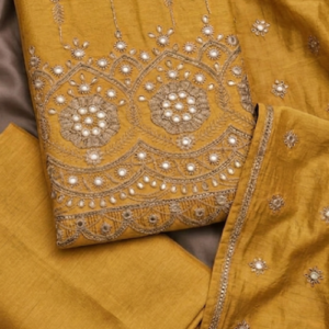 Mustard Yellow Chanderi Suit Set
