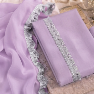 Lavender colour suit combination Dupatta