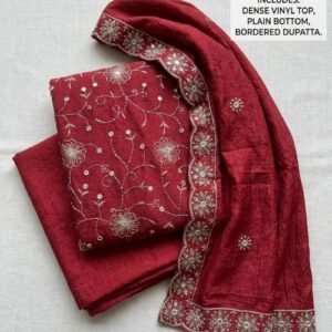 red color dress material