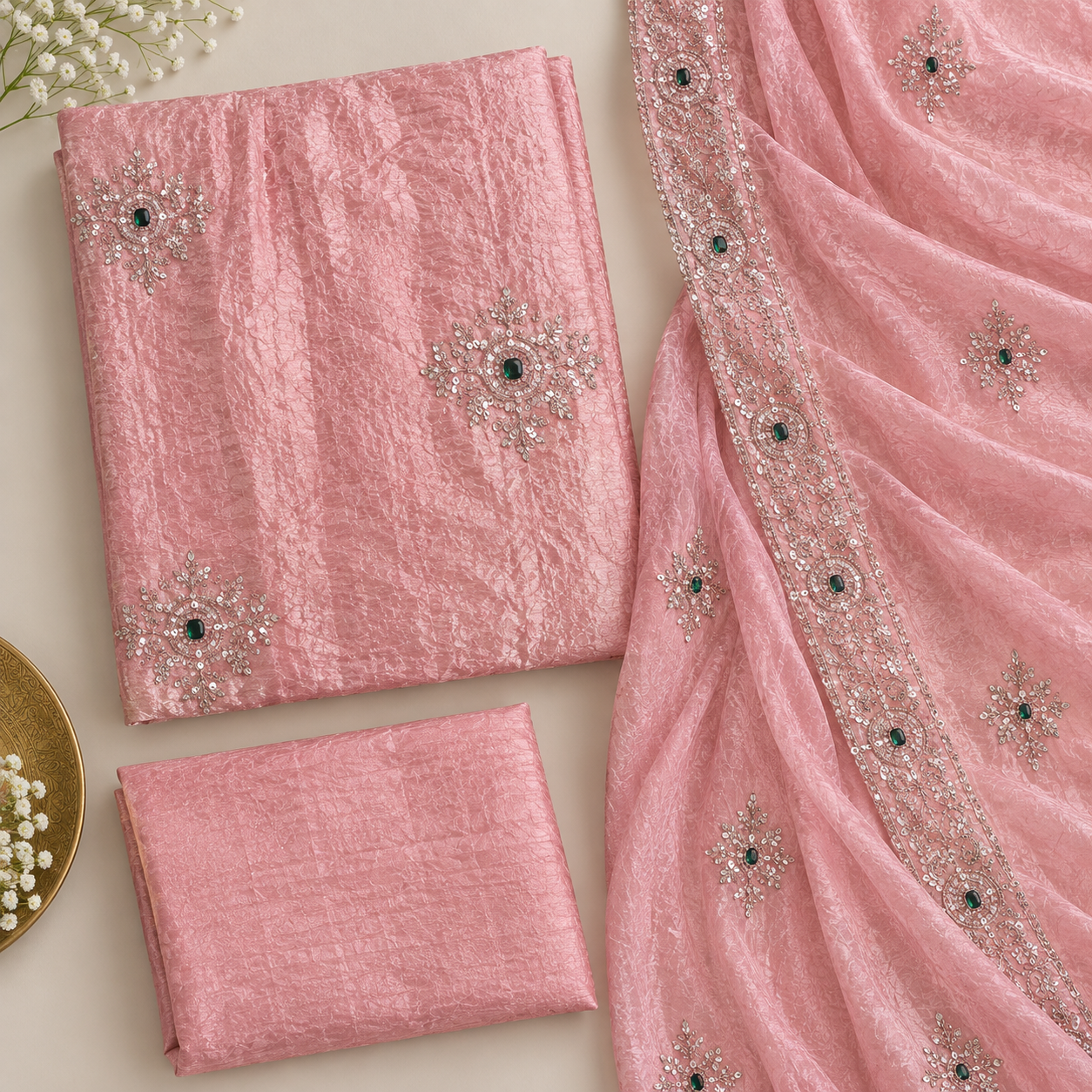 Crush fabric for dress material