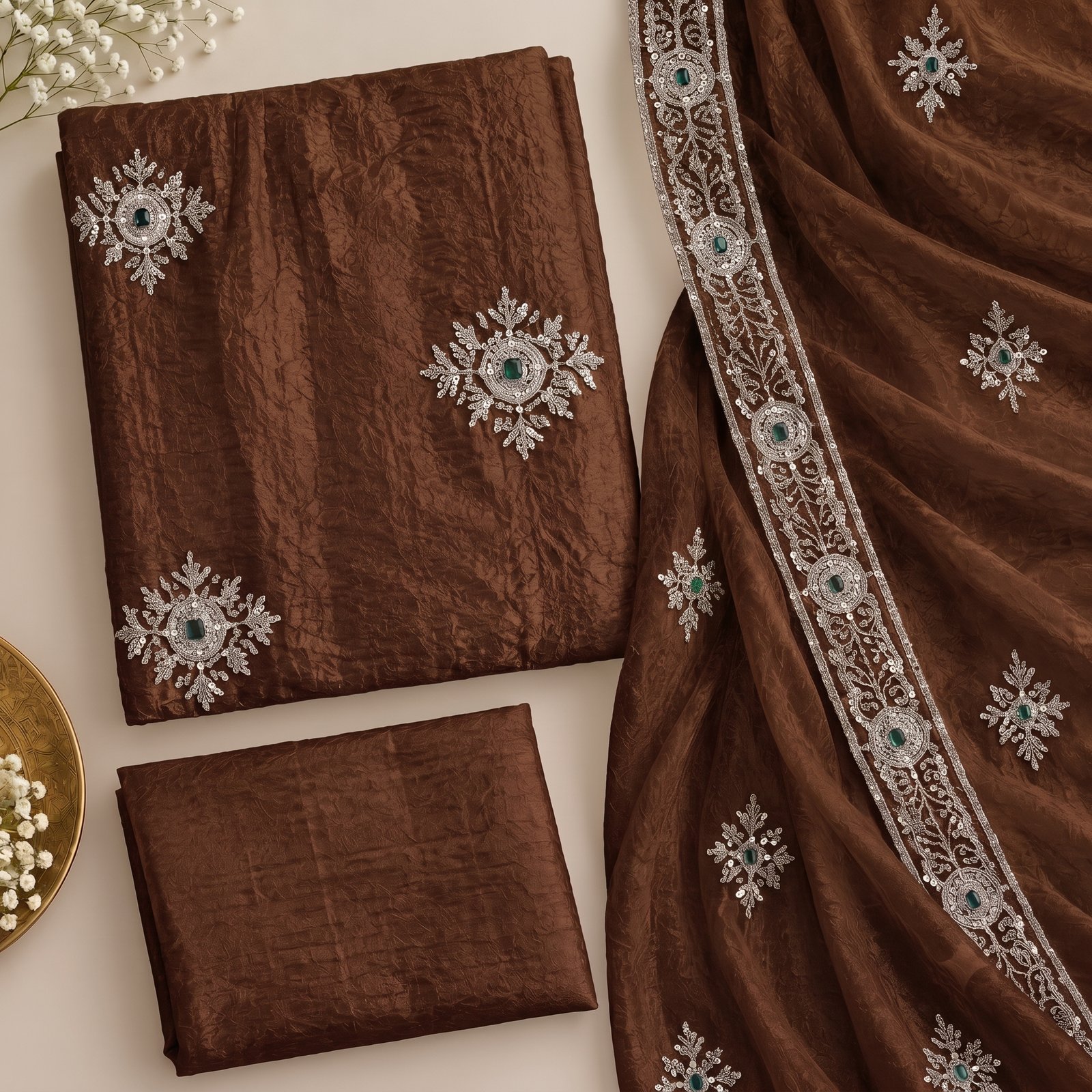 brown color suit