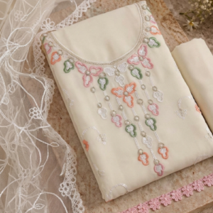 white georgette suit