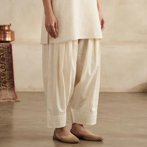 white farsi salwar